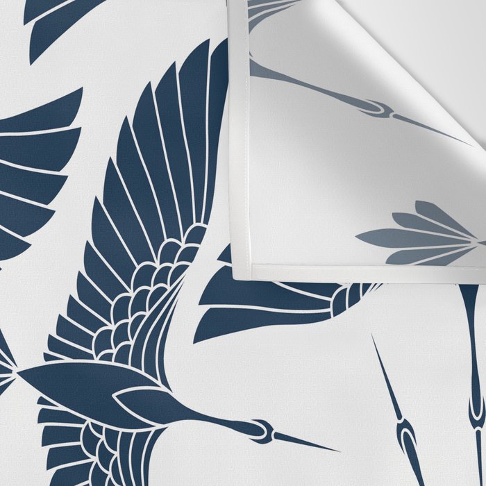 Abstract Japanese Herons Wall Tapestry Gallery Image 3