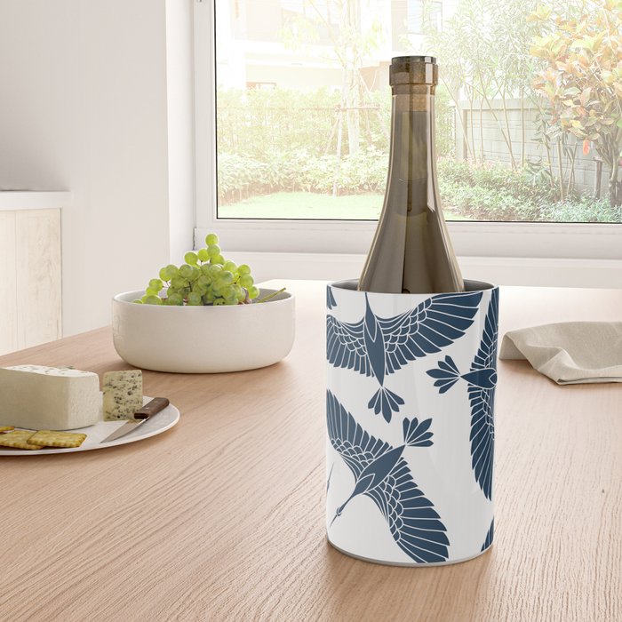 Abstract Japanese Herons Wine Chiller Gallery Image 4