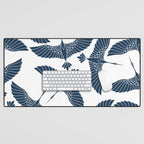 Abstract Japanese Herons Desk Mat Gallery Image 1