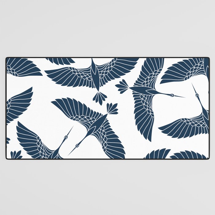 Abstract Japanese Herons Desk Mat Gallery Image 3