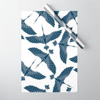 Abstract Japanese Herons Wrapping Paper Gallery Image 1
