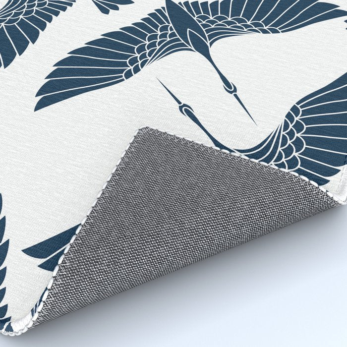 Abstract Japanese Herons Rug Gallery Image 4