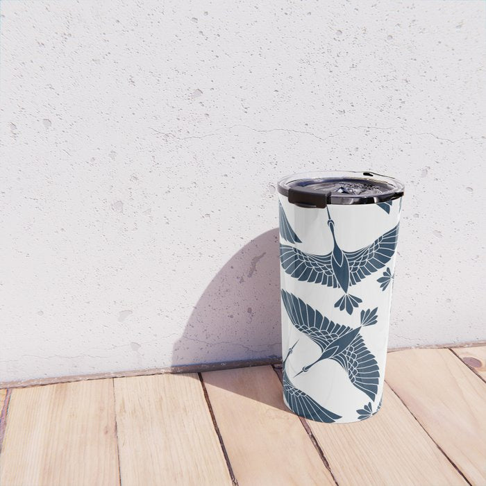 Abstract Japanese Herons Travel Mug Gallery Image 4