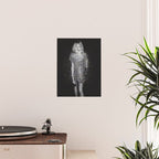 MAGIC GIRL - glitter artwork by Yana Potter, black and white photo, night vibes, sparkling and shiny Poster Gallery Image 2