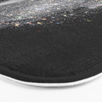 MAGIC GIRL - glitter artwork by Yana Potter, black and white photo, night vibes, sparkling and shiny Bath Mat Gallery Image 3