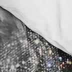 MAGIC GIRL - glitter artwork by Yana Potter, black and white photo, night vibes, sparkling and shiny Comforter Gallery Image 4