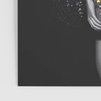 MAGIC GIRL - glitter artwork by Yana Potter, black and white photo, night vibes, sparkling and shiny Poster Gallery Image 3