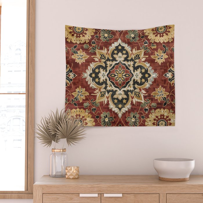 Desert Gold Medallion Wall Tapestry Gallery Image 2