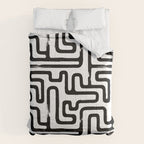 Hand drawn paint brush line pattern Comforter Gallery Image 6