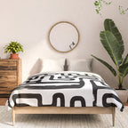 Hand drawn paint brush line pattern Comforter Gallery Image 3