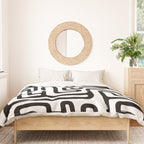 Hand drawn paint brush line pattern Duvet Cover Gallery Image 3