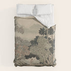 Vintage Japanese Landscape Painting Duvet Cover Gallery Image 6