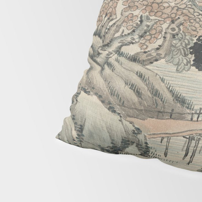 Vintage Japanese Landscape Painting Pillow Sham Gallery Image 4