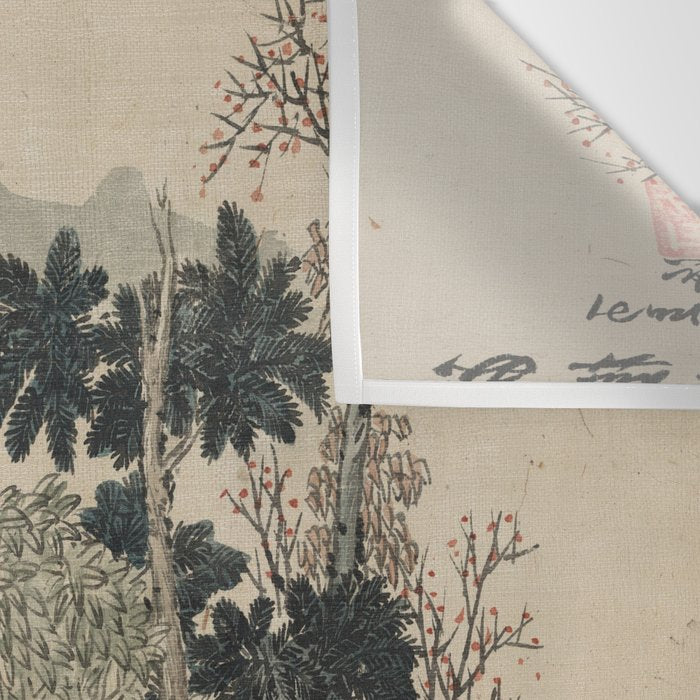 Vintage Japanese Landscape Painting Wall Tapestry Gallery Image 3