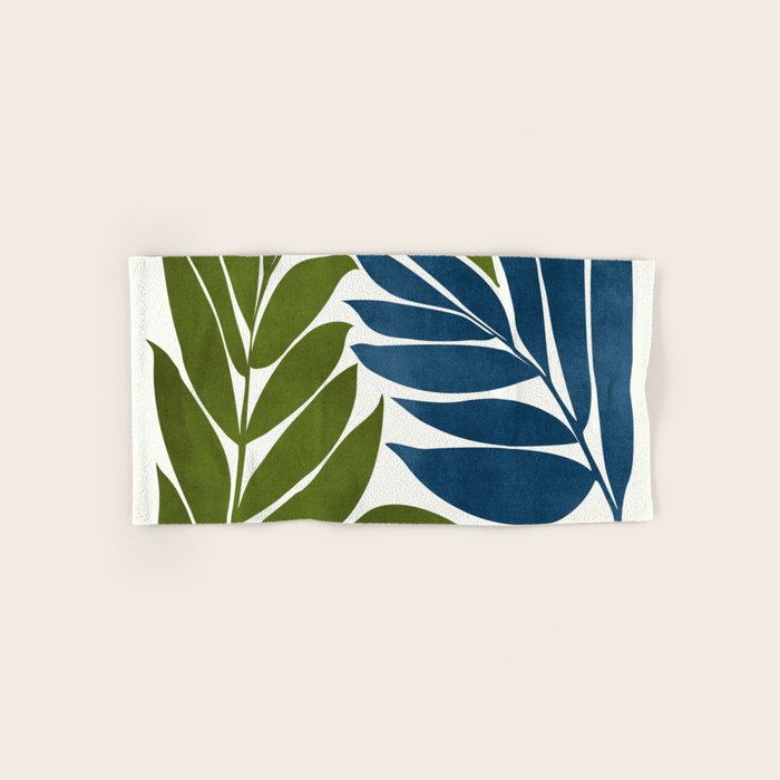 Deep Woods Botanical Painting Bath Towel Gallery Image 1