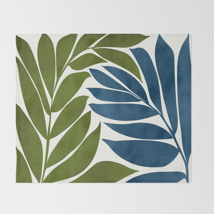 Deep Woods Botanical Painting Throw Blanket Gallery Image 2