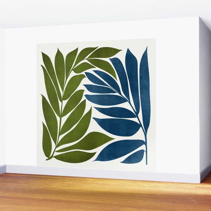 Deep Woods Botanical Painting Wall Mural Gallery Image 2
