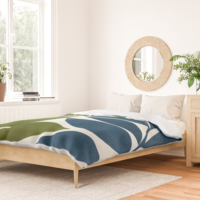 Deep Woods Botanical Painting Duvet Cover Gallery Image 2