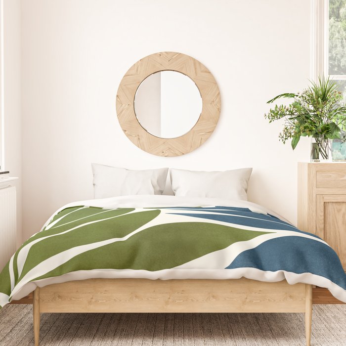 Deep Woods Botanical Painting Duvet Cover Gallery Image 3