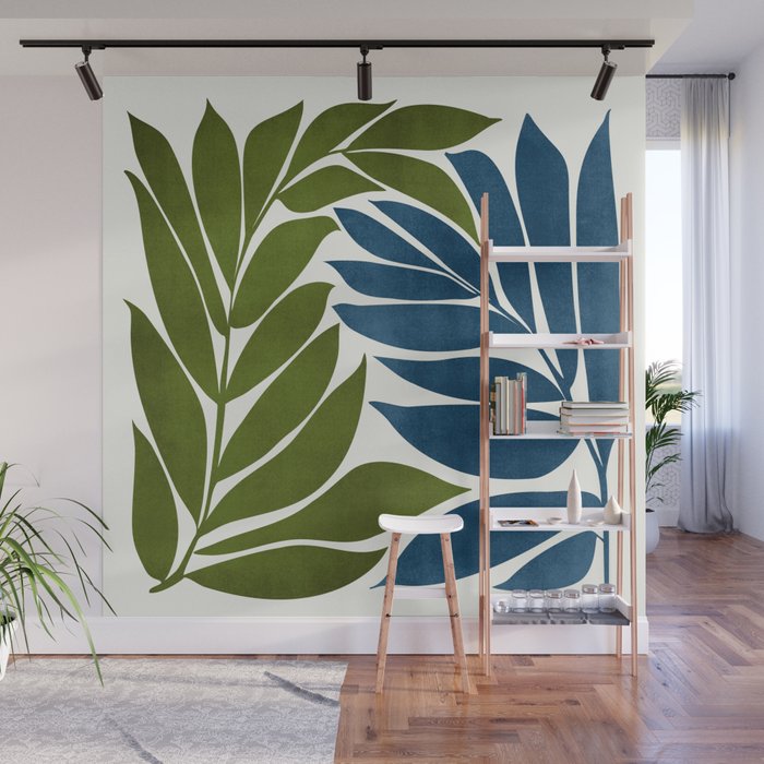 Deep Woods Botanical Painting Wall Mural Gallery Image 1