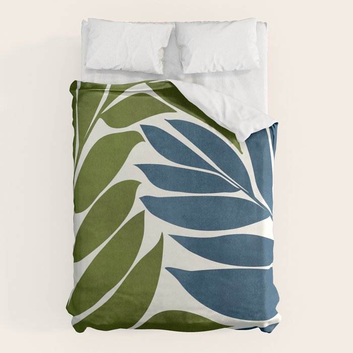 Deep Woods Botanical Painting Duvet Cover Gallery Image 6