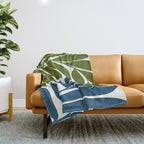 Deep Woods Botanical Painting Throw Blanket Gallery Image 1