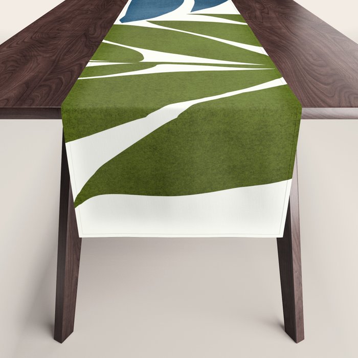 Deep Woods Botanical Painting Table Runner Gallery Image 1