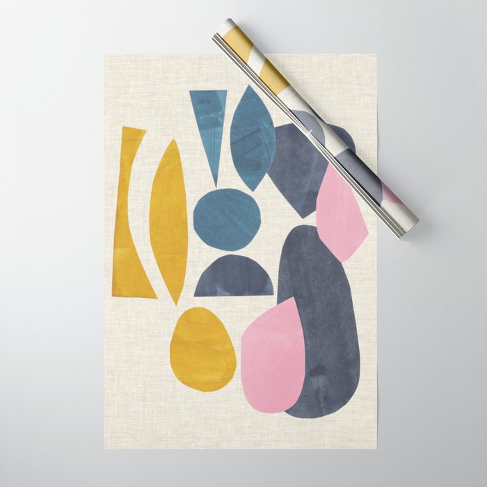 Gold Among Rocks Wrapping Paper Gallery Image 1