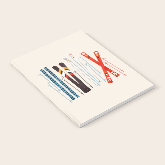 Retro Ski Illustration Notebook Gallery Image 1