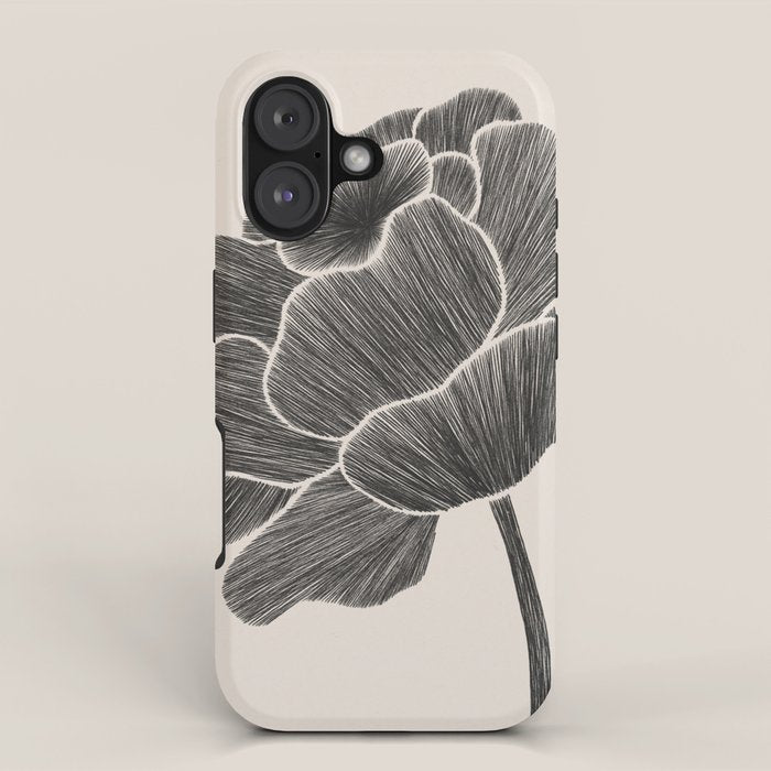 Black Peony I iPhone Case Gallery Image 1