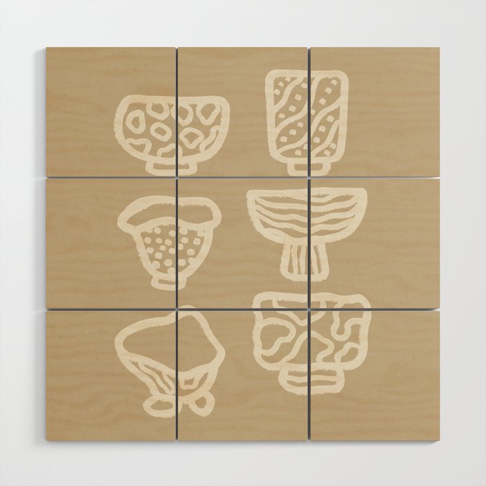 Ceramic Bowls Wood Wall Art Gallery Image 1