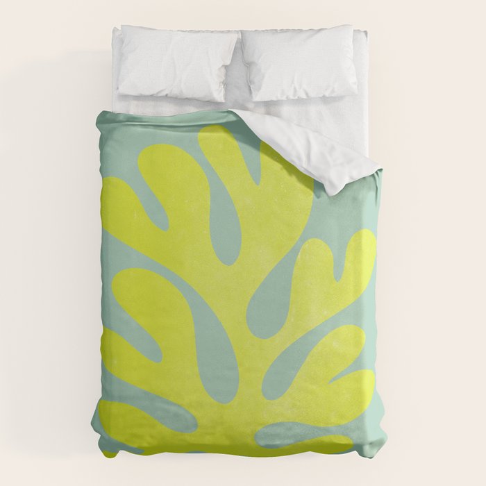 Lime & Sea Green: Matisse Paper Cutouts 06 Duvet Cover Gallery Image 6
