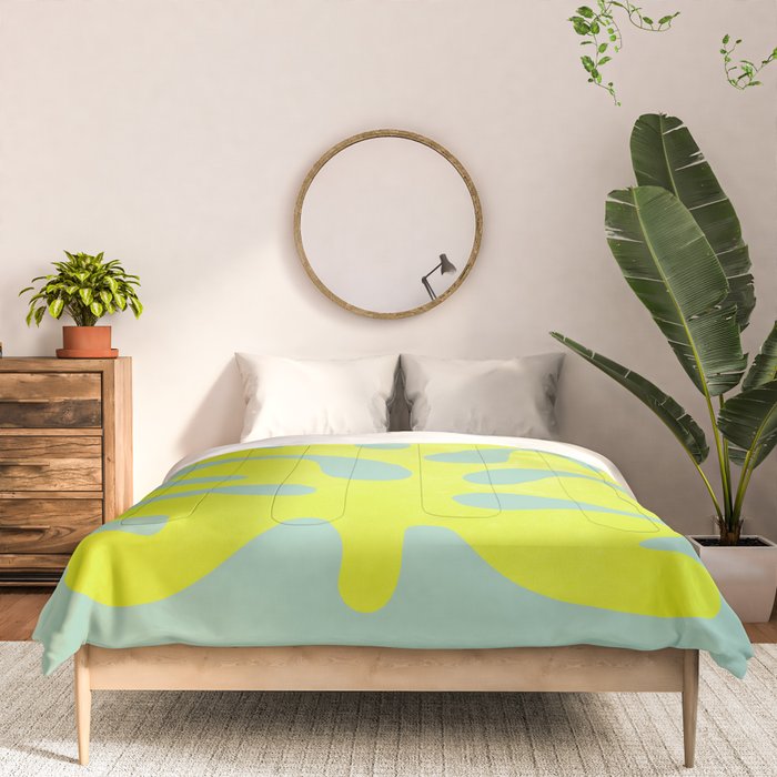 Lime & Sea Green: Matisse Paper Cutouts 06 Comforter Gallery Image 3