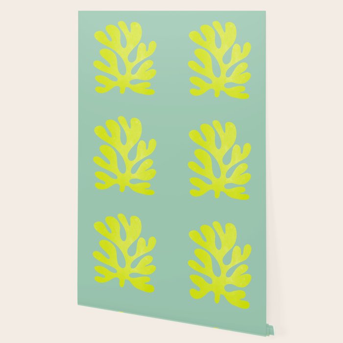 Lime & Sea Green: Matisse Paper Cutouts 06 Wallpaper Gallery Image 2