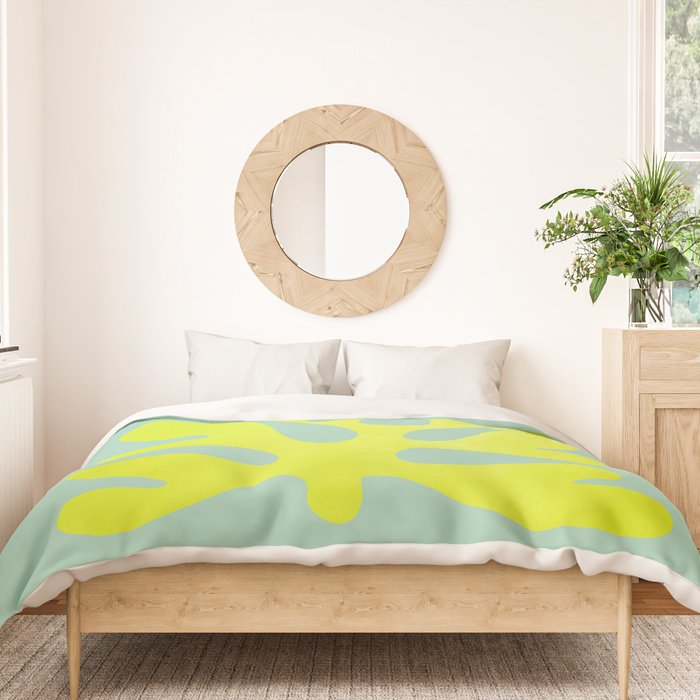 Lime & Sea Green: Matisse Paper Cutouts 06 Duvet Cover Gallery Image 3