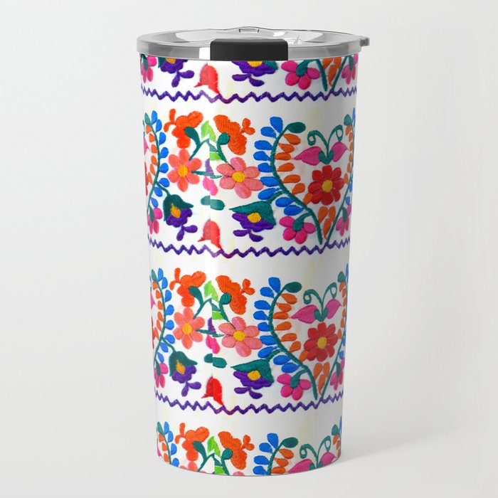 Mexican Fiesta of Flowers  Travel Mug Gallery Image 1