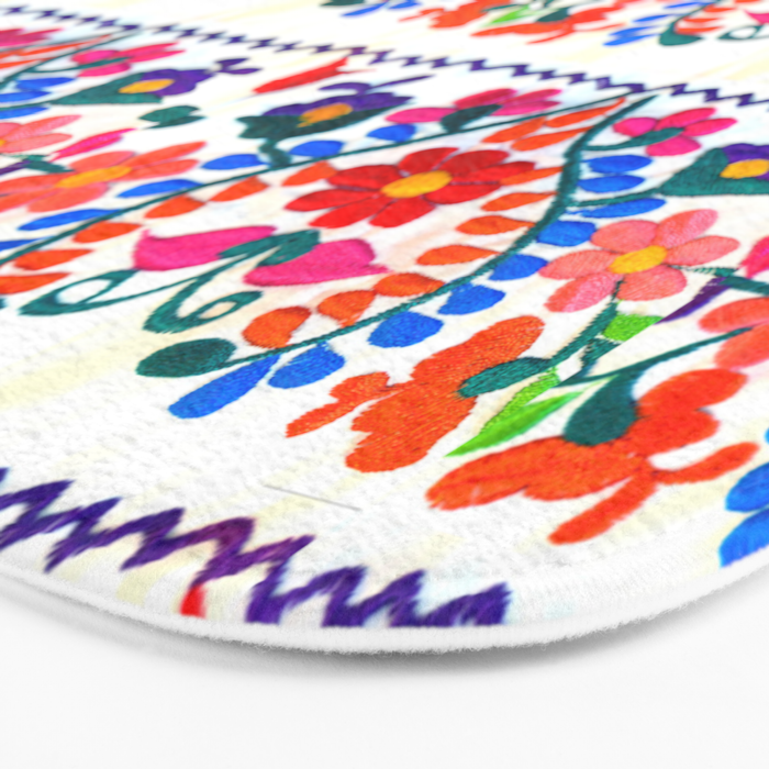Mexican Fiesta of Flowers  Bath Mat Gallery Image 3