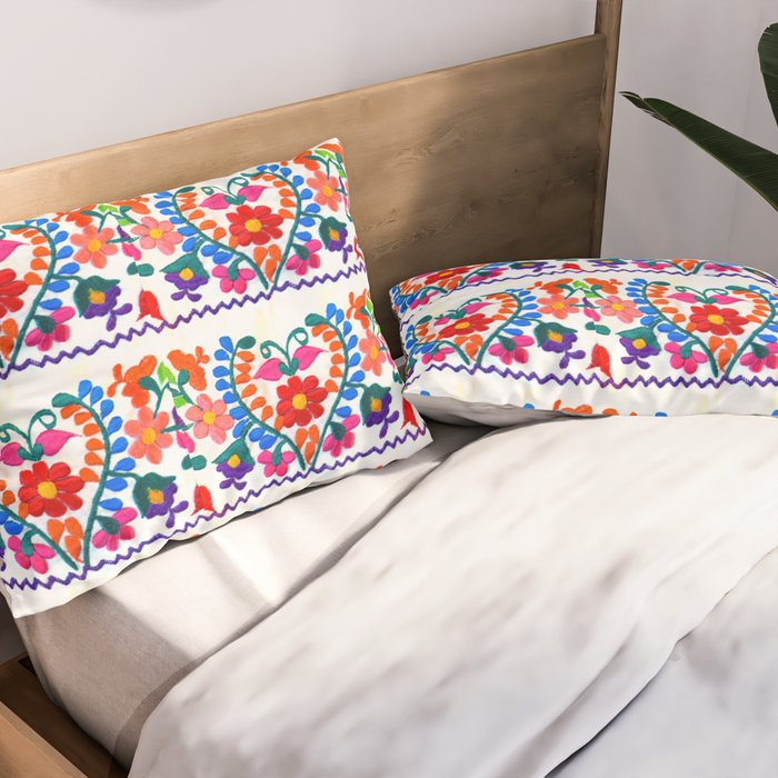 Mexican Fiesta of Flowers  Pillow Sham Gallery Image 2