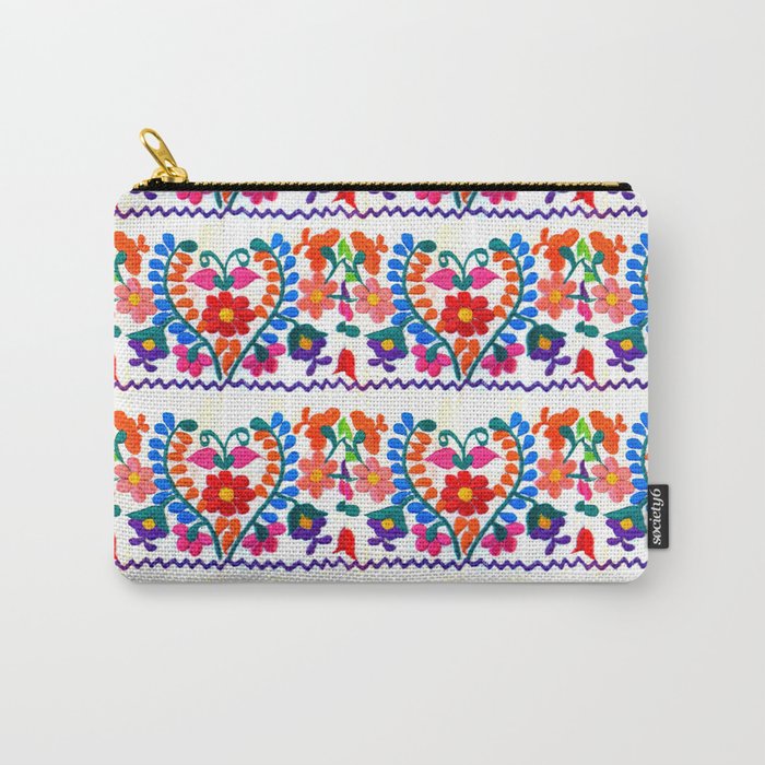 Mexican Fiesta of Flowers  Carry All Pouch Gallery Image 1
