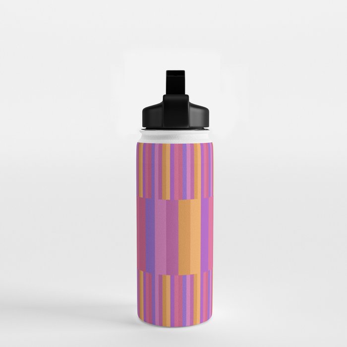 Mixed Stripes Pattern IV Colorful 90s Water Bottle Gallery Image 2