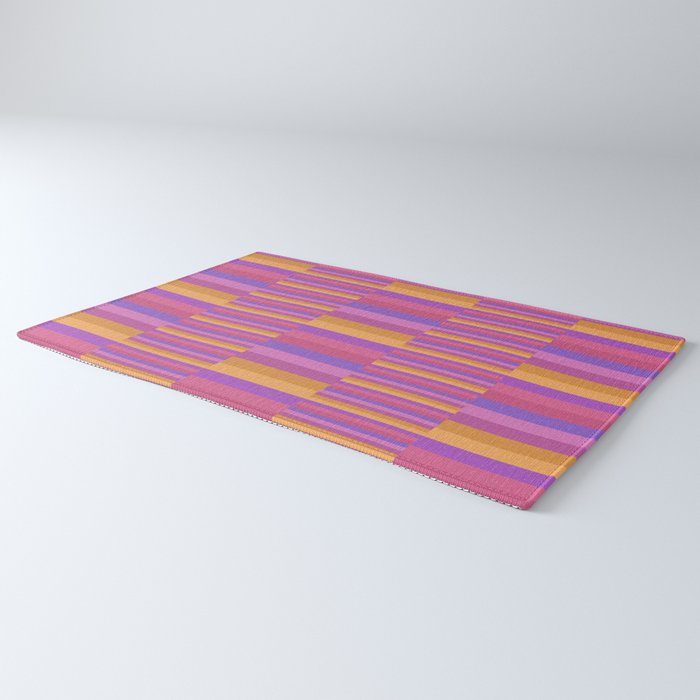 Mixed Stripes Pattern IV Colorful 90s Rug Gallery Image 3