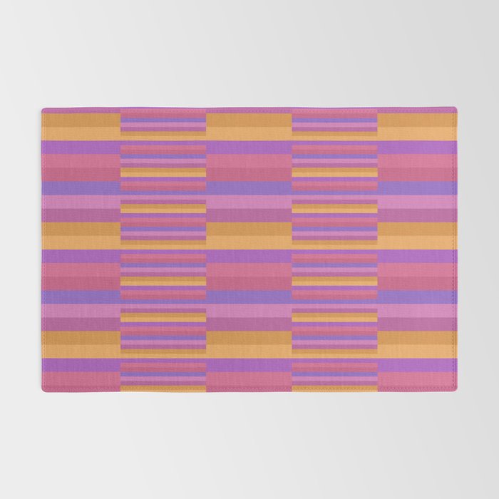 Mixed Stripes Pattern IV Colorful 90s Rug Gallery Image 2