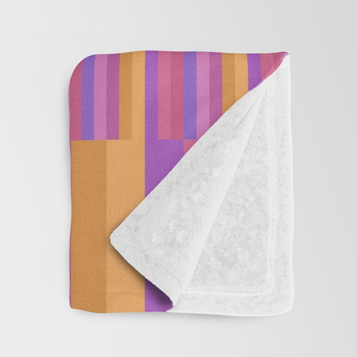 Mixed Stripes Pattern IV Colorful 90s Throw Blanket Gallery Image 3