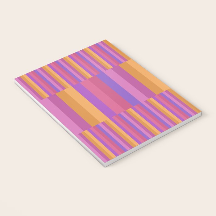 Mixed Stripes Pattern IV Colorful 90s Notebook Gallery Image 3