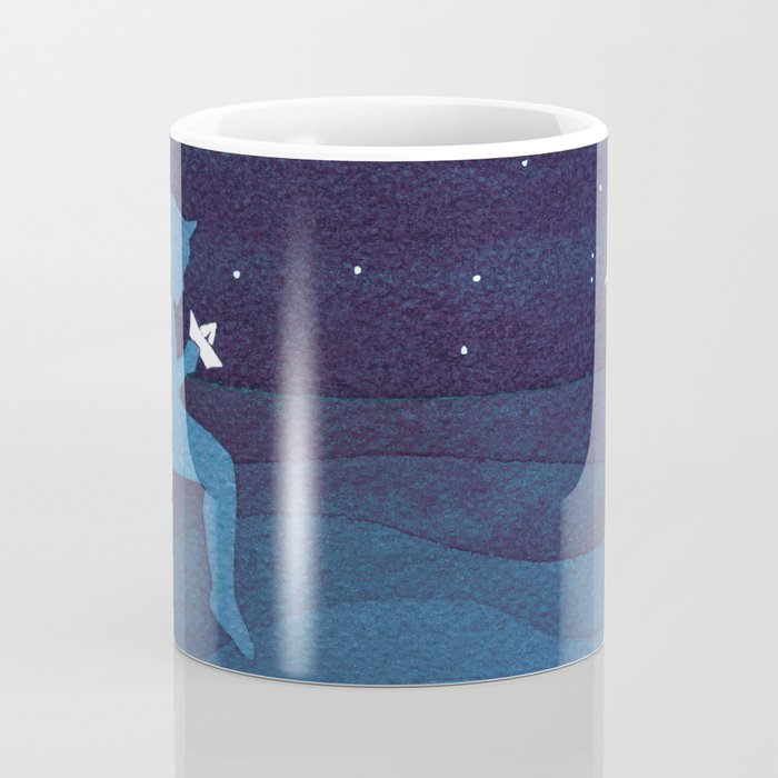 Boy with paper boats, blue Coffee Mug Gallery Image 4