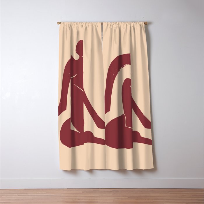 Abstract Art Female Figure 30 Window Curtain Gallery Image 3