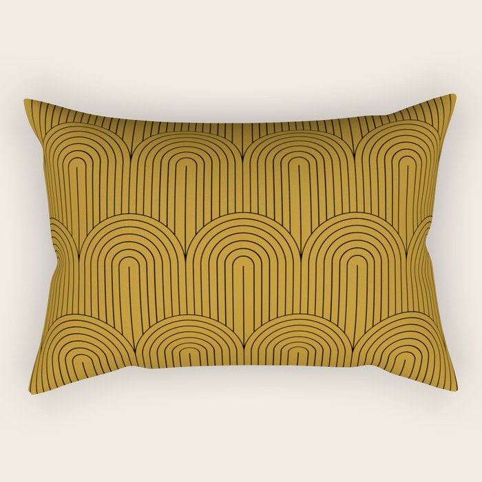 Art Deco Arch Pattern XIII Rectangular Pillow Gallery Image 1