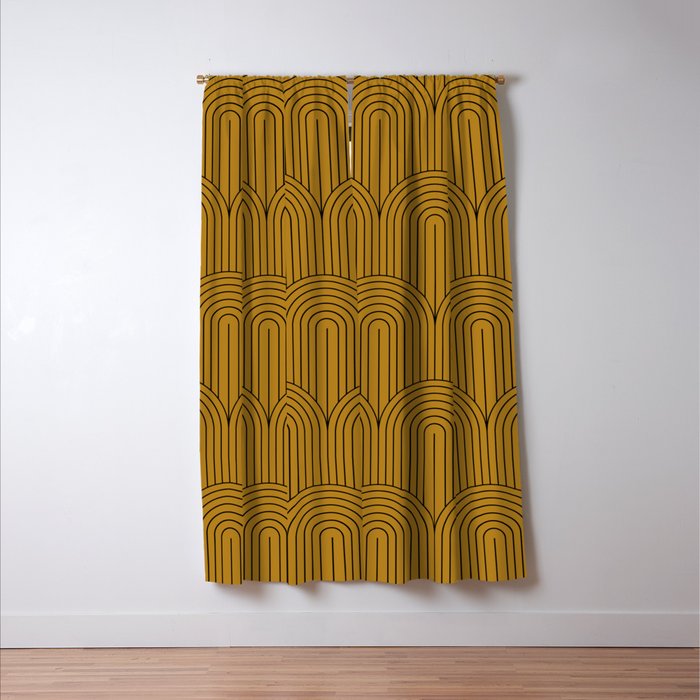 Art Deco Arch Pattern XIII Window Curtain Gallery Image 3