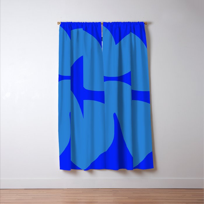 bouncy blue Window Curtain Gallery Image 3