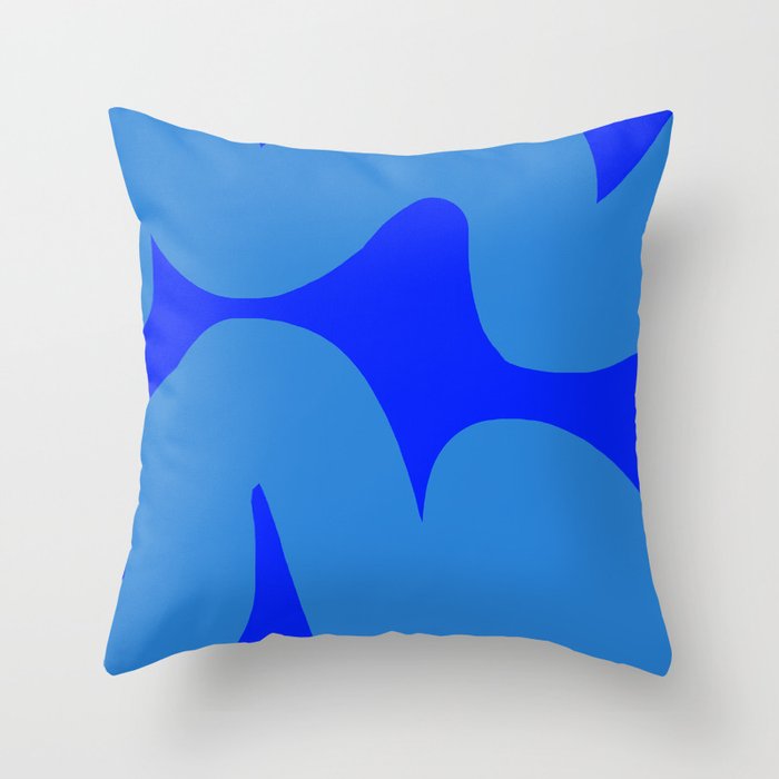 bouncy blue Throw Pillow Gallery Image 6